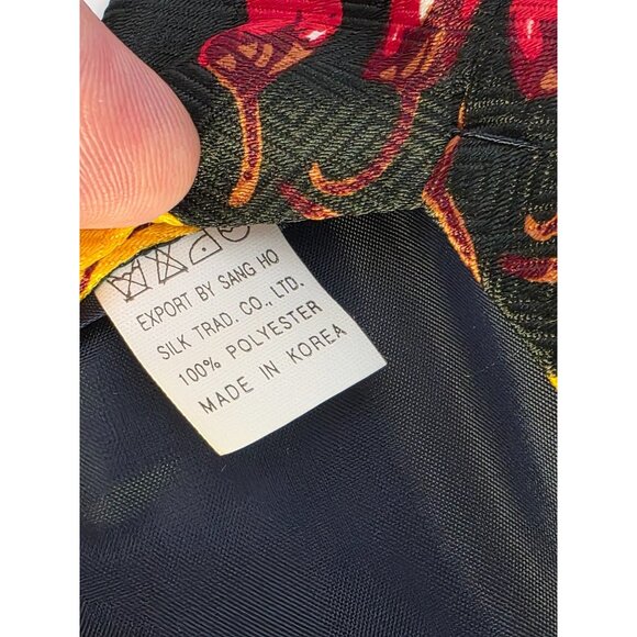 Mens Museo Handmade Chili‎ Pepper Tie Black Multicolor Polyester Made In Korea - Picture 4 of 8